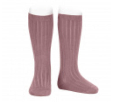Calcetines altos básicos canalé Iris cóndor