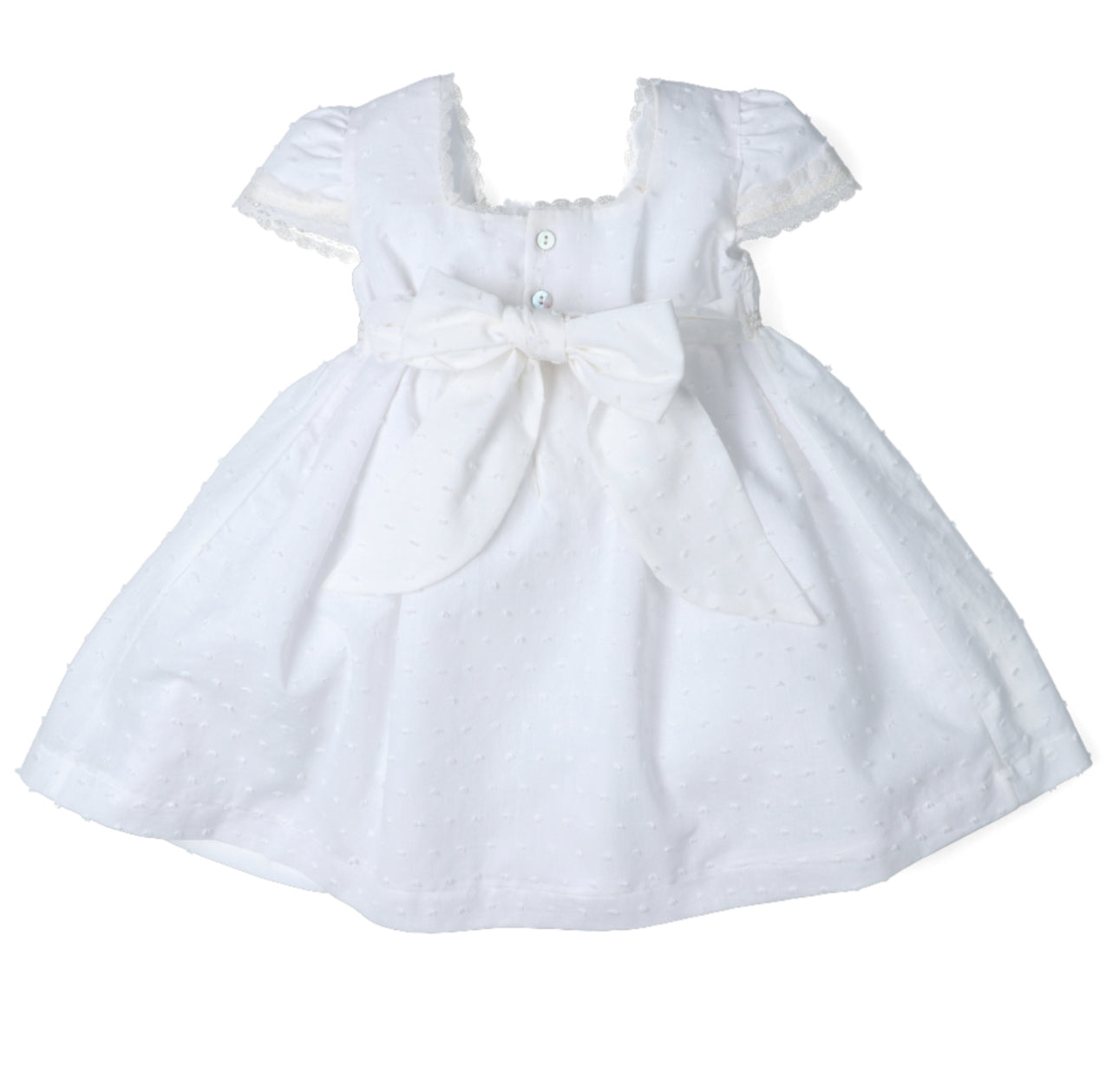 Vestido plumeti con lazo espalda colección BB