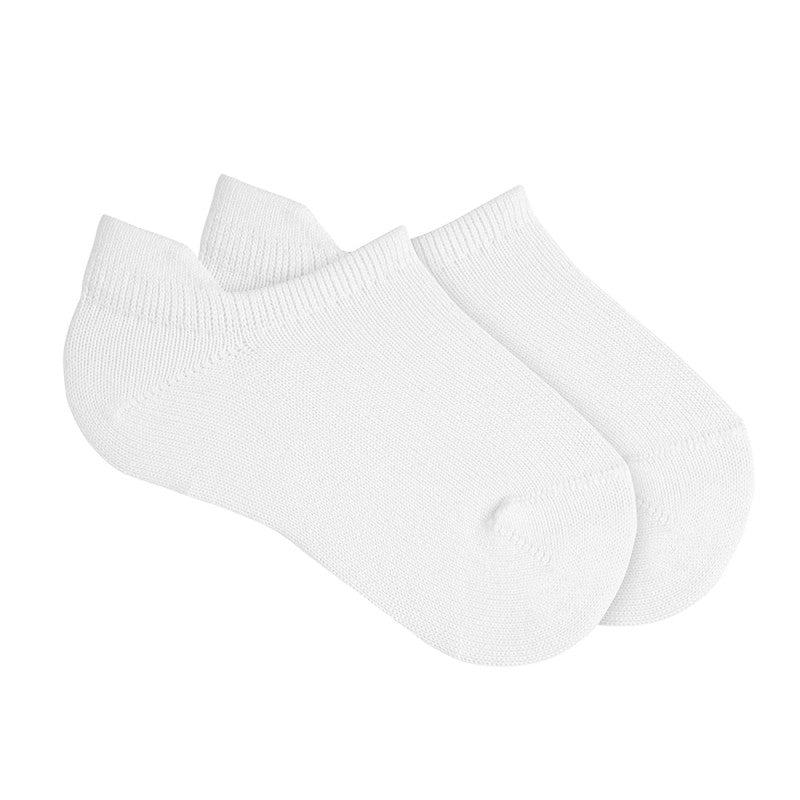 Calcetines invisibles bambú punto liso blanco