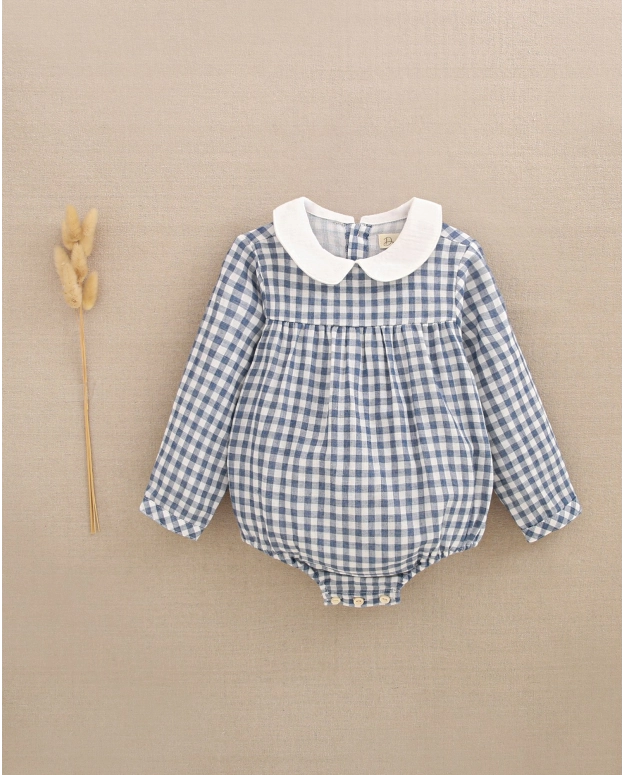 Ranita de bebé cuadros azul colección bosque azul