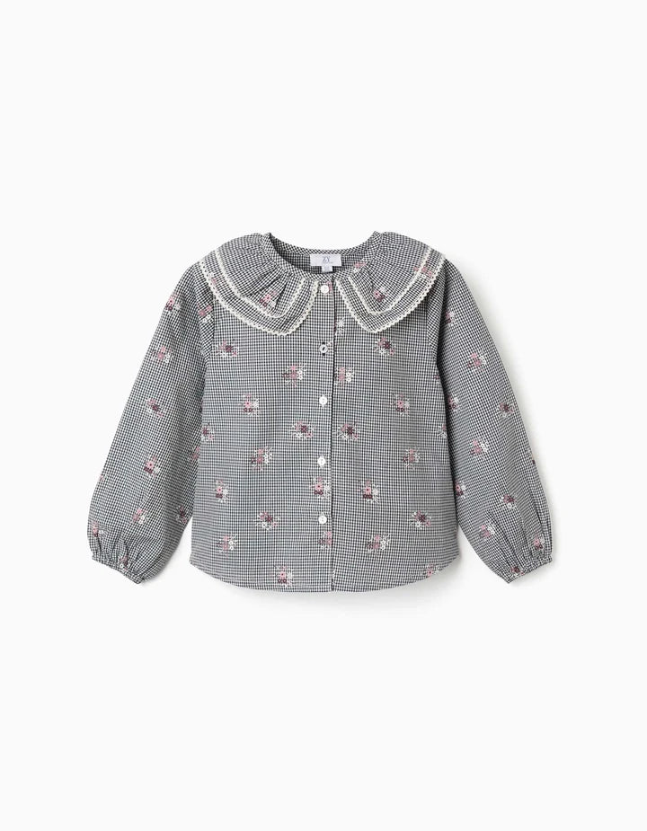 Camisa Vichy con flores