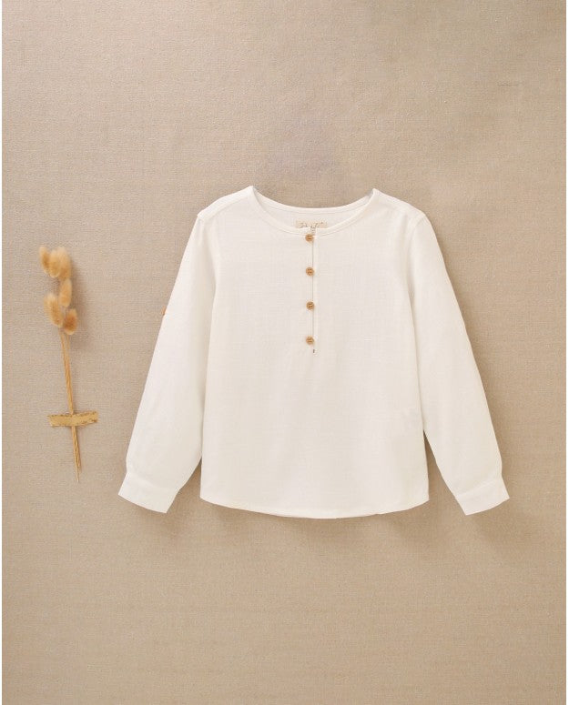 Camisa niño botones de madera