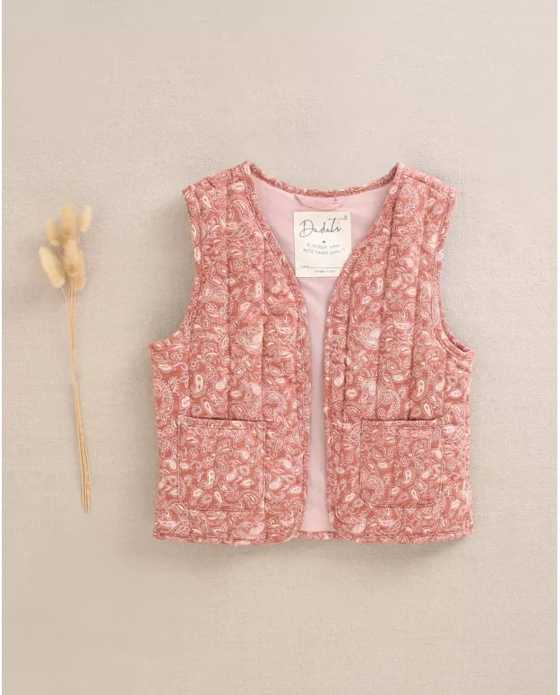 Chaleco teja con estampado geométrico Re-Conected