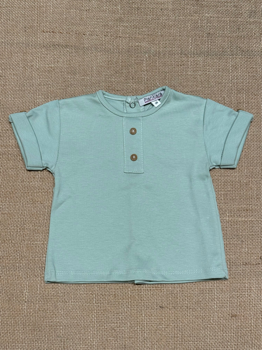 Camiseta bebé con botones de madera