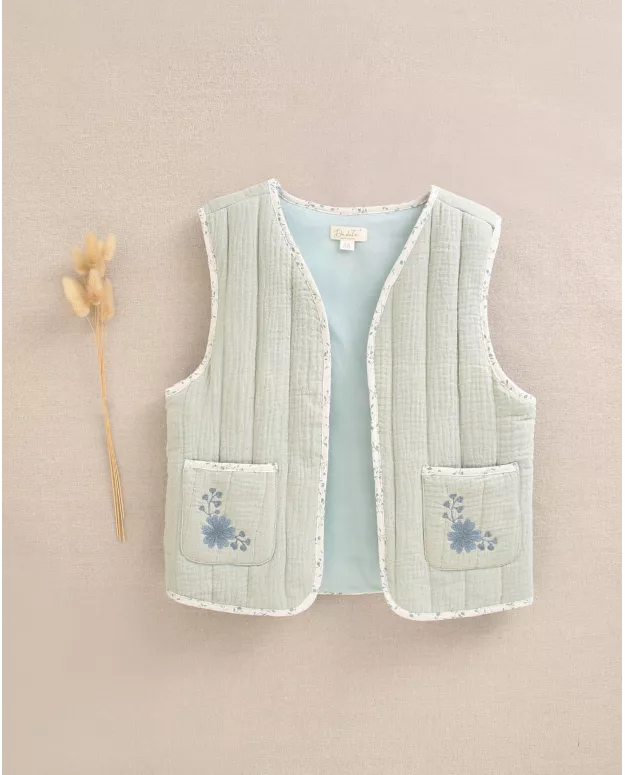 Chaleco reversible colección hojitas