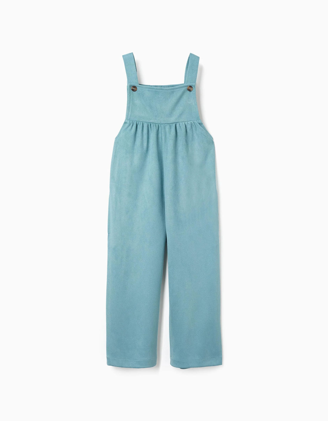 Peto de punto interlock con bolsillos, azul claro