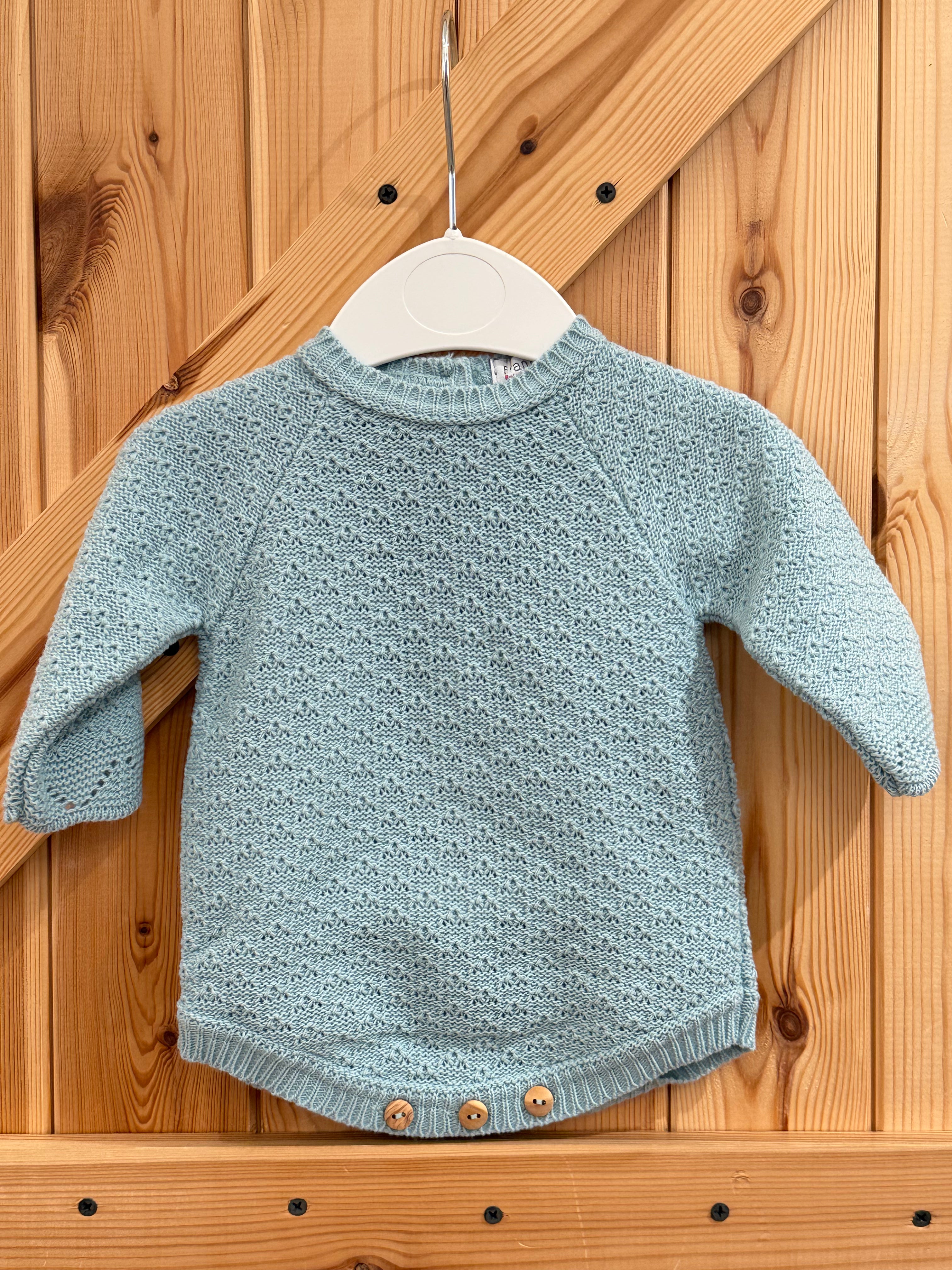 Pelele de punto en color verde