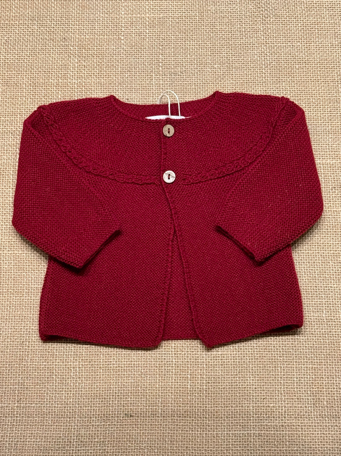 Chaqueta de punto borgoña