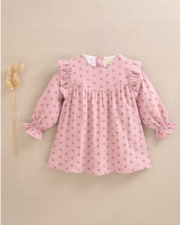 VESTIDO DE BEBÉ NIÑA ESTAMPADO CON VOLANTE