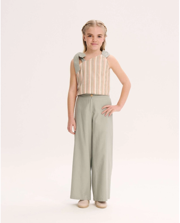 Pantalón verde Suave Primavera