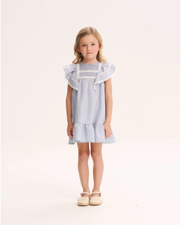 Vestido azul lino Marina