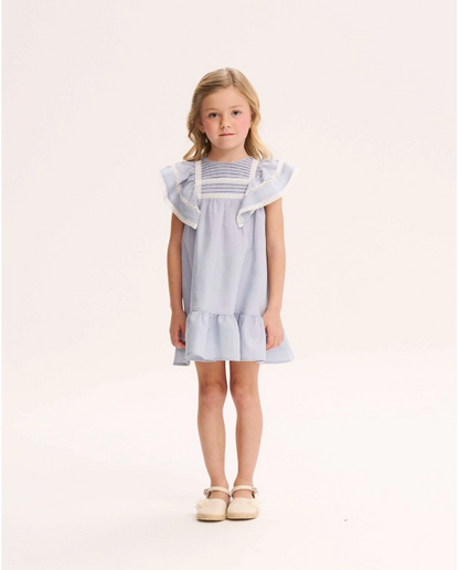 Vestido azul lino Marina