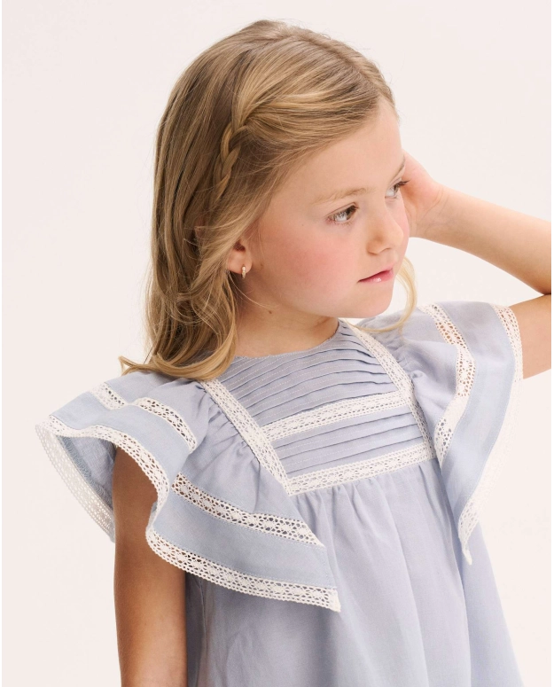 Vestido azul lino Marina