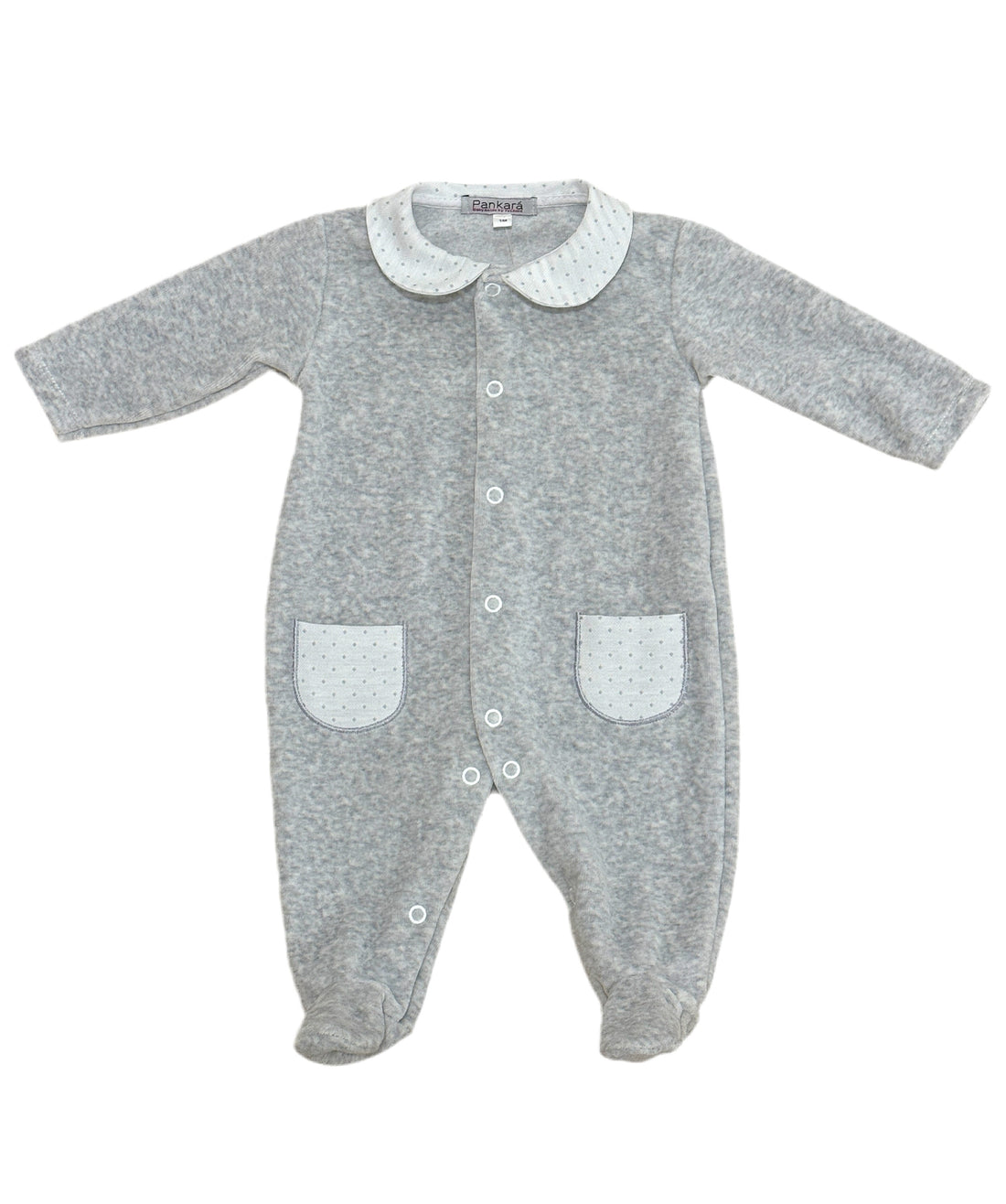 Pijama piel melocotón gris