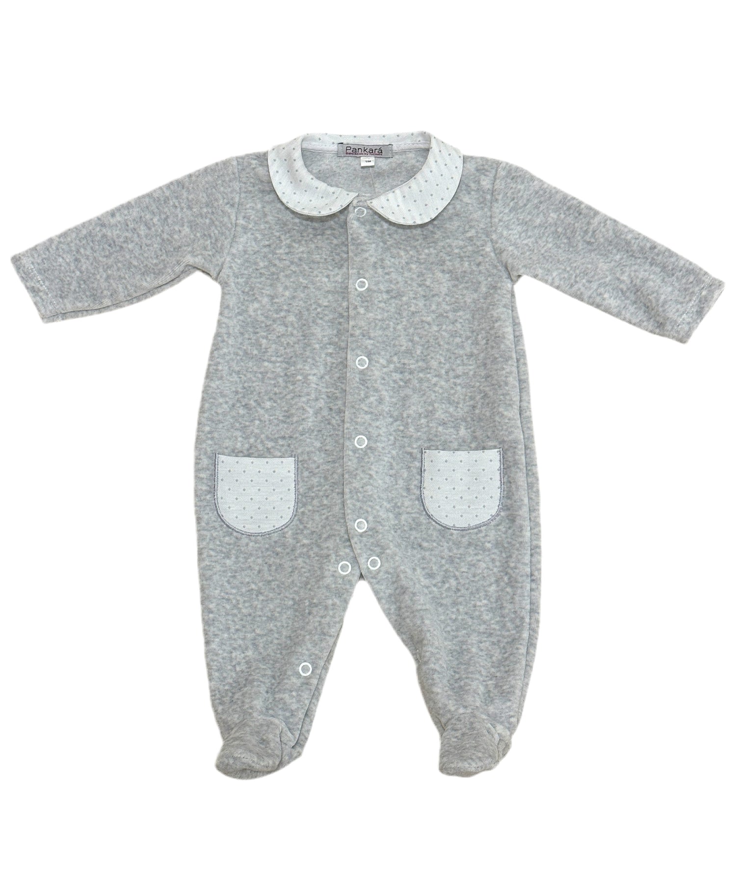 Pijama piel melocotón gris