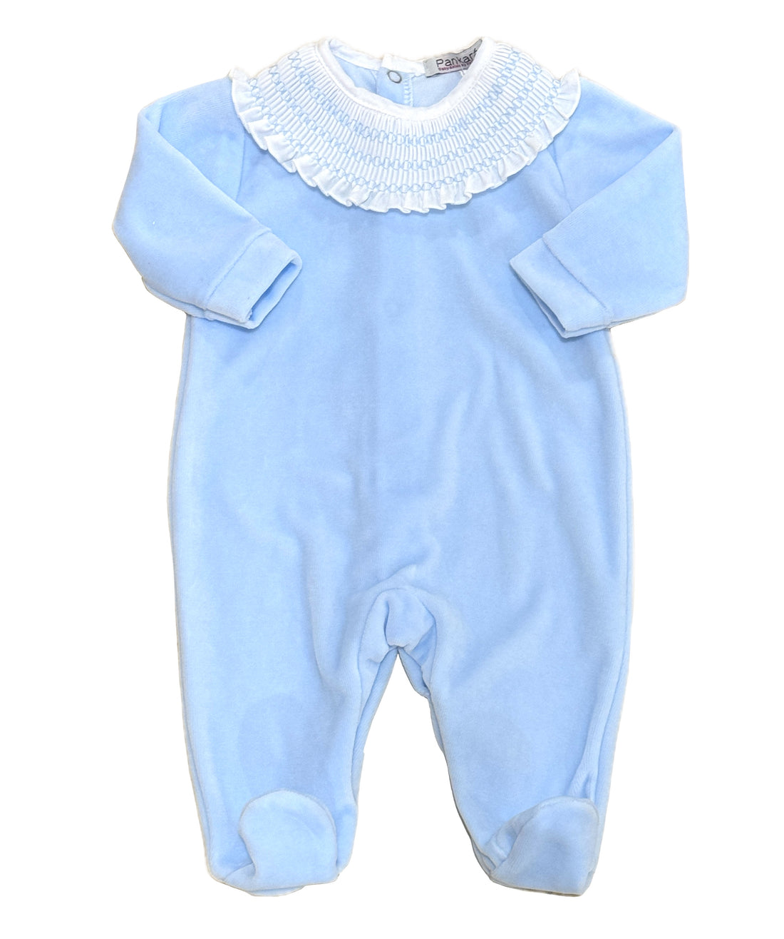 Pijama piel melocotón azul bebé