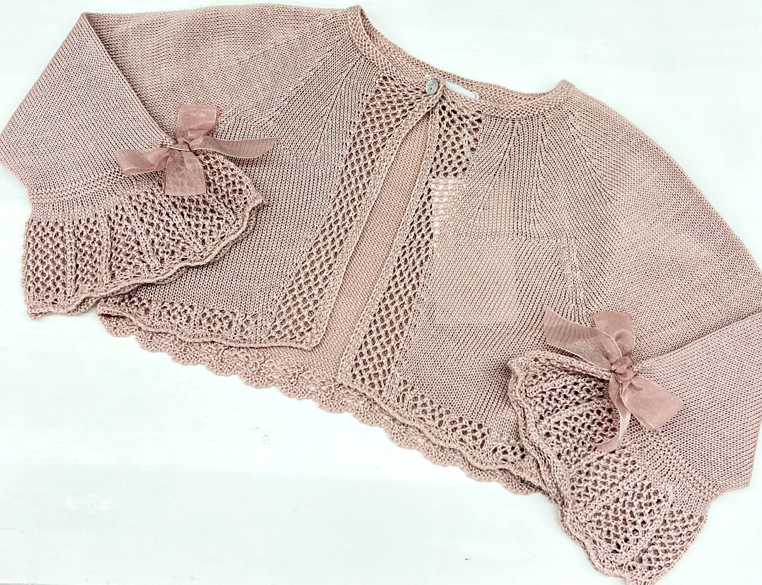 Chaqueta  ceremonia rosa empolvado