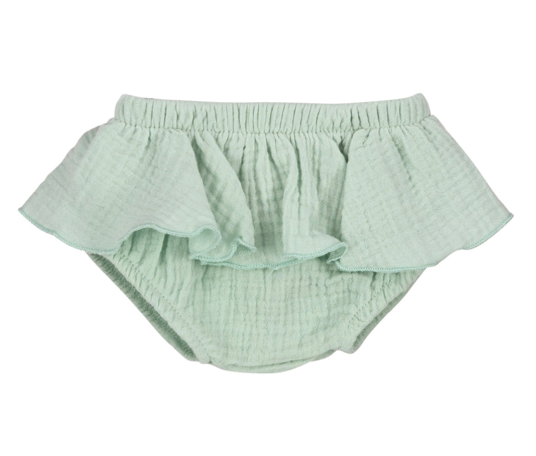 Ranita de bambula con volante color verde