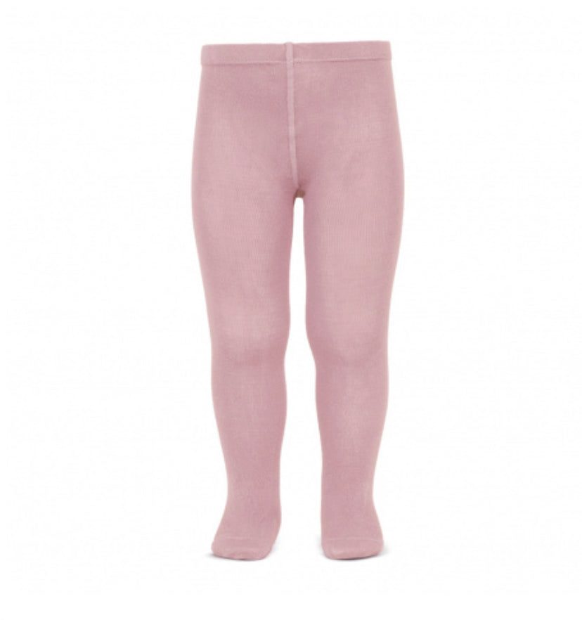 LEOTARDOS PUNTO LISO ROSA PALO